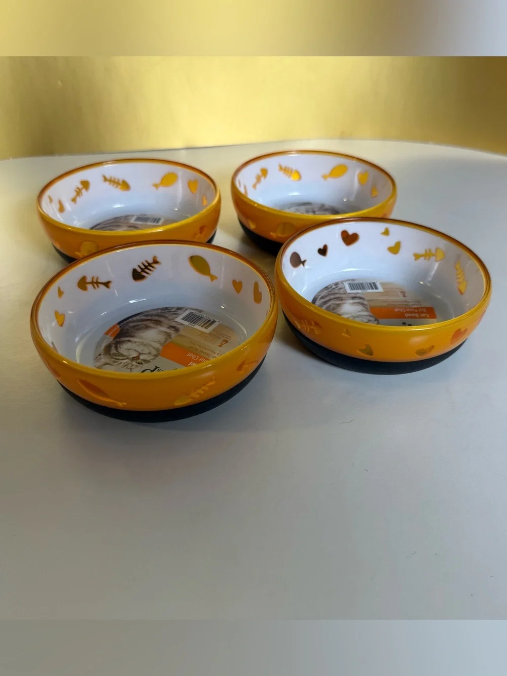 Anti-Slip/Anti-Flip pets Bowls in Blue, Orange & Purple, Small cats and dogs